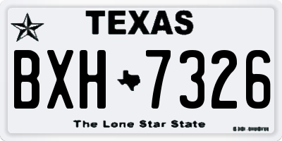 TX license plate BXH7326