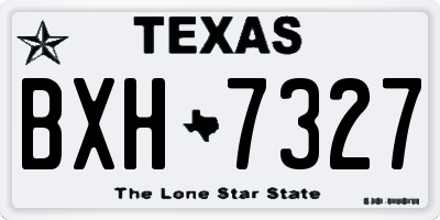 TX license plate BXH7327