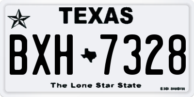TX license plate BXH7328