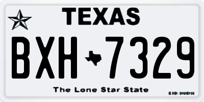 TX license plate BXH7329