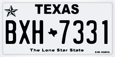 TX license plate BXH7331