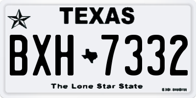 TX license plate BXH7332