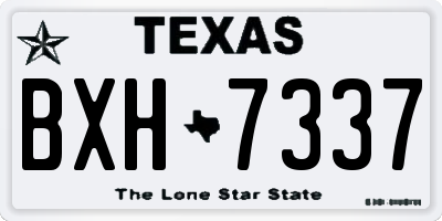 TX license plate BXH7337