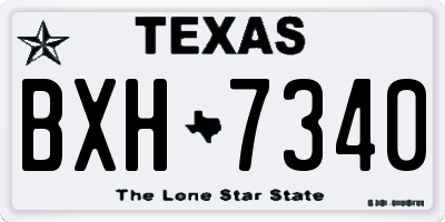 TX license plate BXH7340
