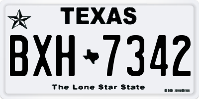TX license plate BXH7342