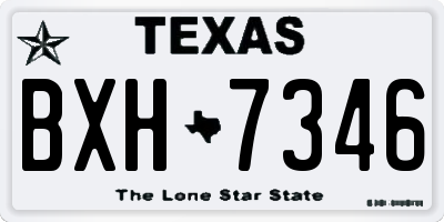 TX license plate BXH7346