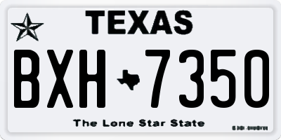 TX license plate BXH7350