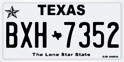 TX license plate BXH7352