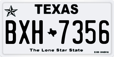 TX license plate BXH7356