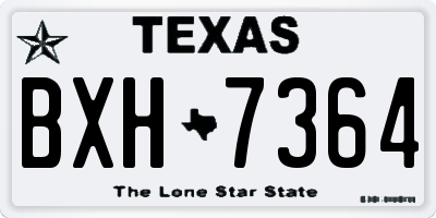 TX license plate BXH7364