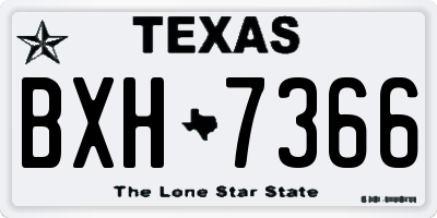TX license plate BXH7366