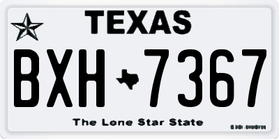 TX license plate BXH7367