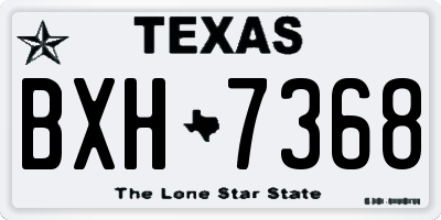 TX license plate BXH7368