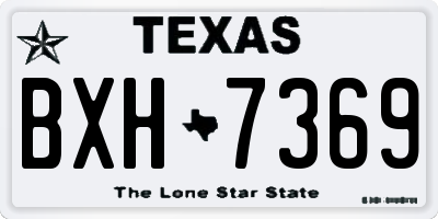 TX license plate BXH7369