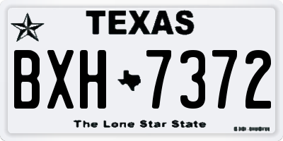 TX license plate BXH7372