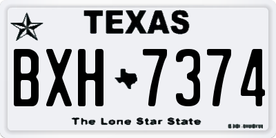 TX license plate BXH7374
