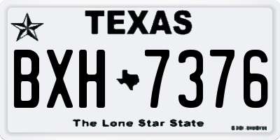 TX license plate BXH7376