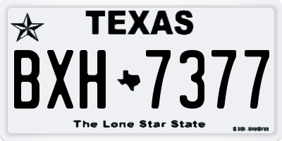 TX license plate BXH7377
