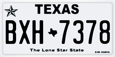 TX license plate BXH7378