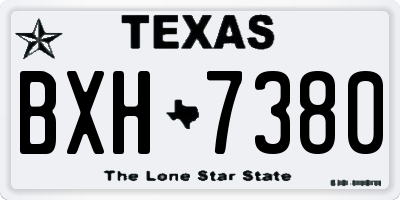 TX license plate BXH7380