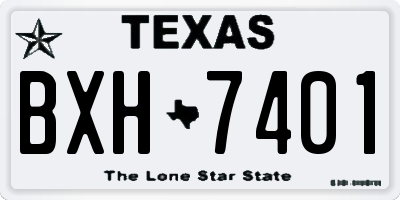 TX license plate BXH7401