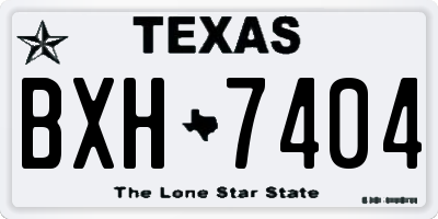TX license plate BXH7404