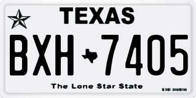 TX license plate BXH7405