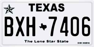 TX license plate BXH7406