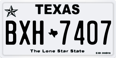TX license plate BXH7407