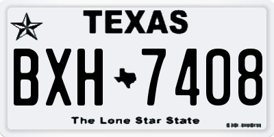 TX license plate BXH7408