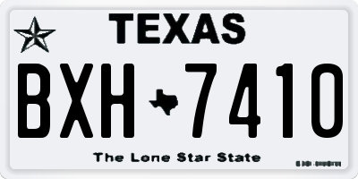 TX license plate BXH7410
