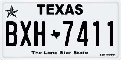 TX license plate BXH7411