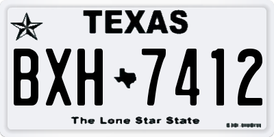 TX license plate BXH7412