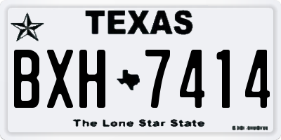 TX license plate BXH7414