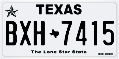 TX license plate BXH7415