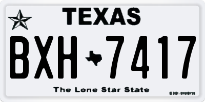 TX license plate BXH7417