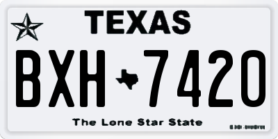 TX license plate BXH7420