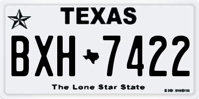 TX license plate BXH7422