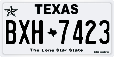 TX license plate BXH7423