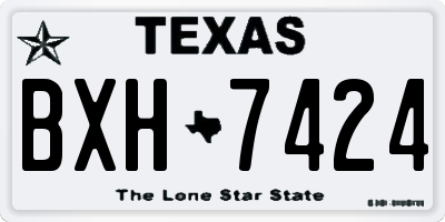 TX license plate BXH7424
