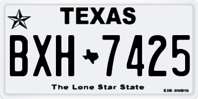 TX license plate BXH7425