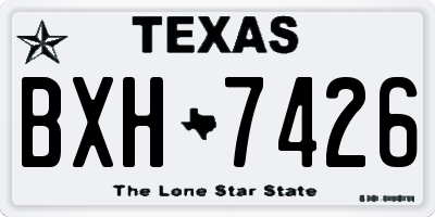TX license plate BXH7426