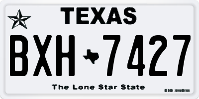 TX license plate BXH7427