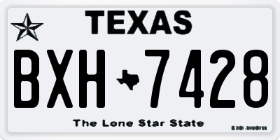 TX license plate BXH7428