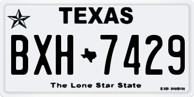 TX license plate BXH7429