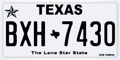 TX license plate BXH7430