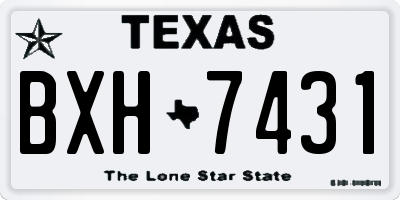 TX license plate BXH7431
