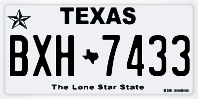 TX license plate BXH7433
