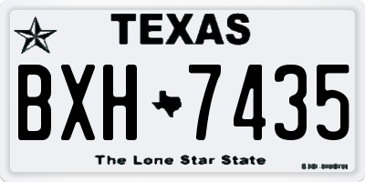 TX license plate BXH7435