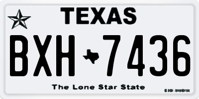 TX license plate BXH7436